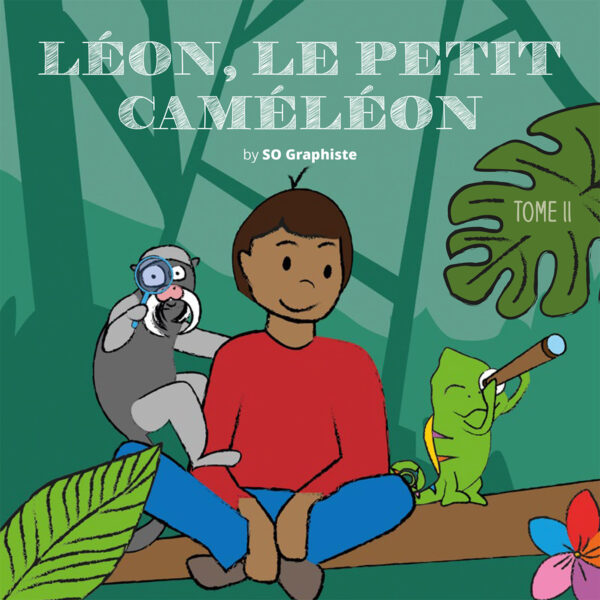 couverture du livre léon le petit caméléon