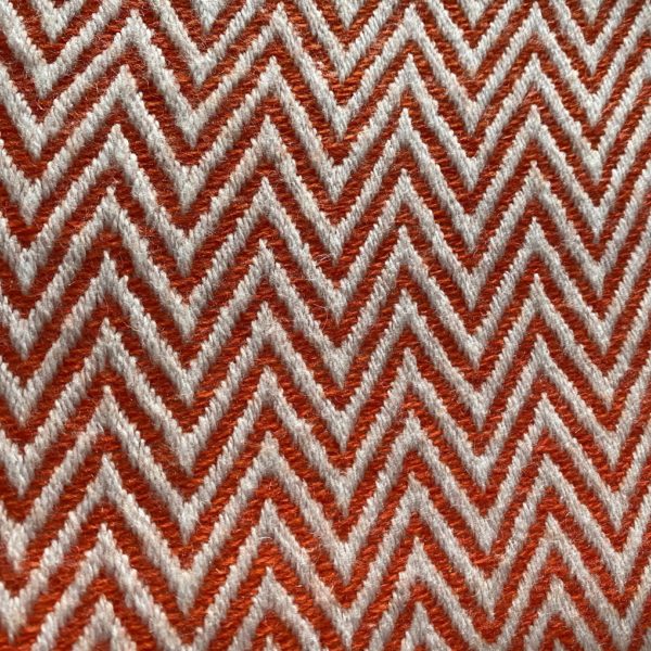 Echarpe en cachemire naturel teinté orange Fishbone  Réf. 202325 - Image 3